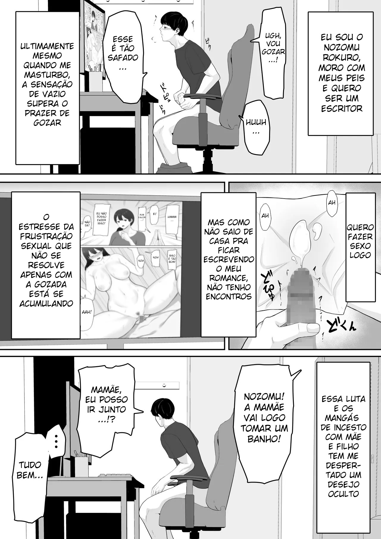 Eu Li Em Um Mangá Hentai Que, Se Você Pedir, Elas Deixam Você Transar, Então Tentei Pedir para a Minha Mãe - Foto 4
