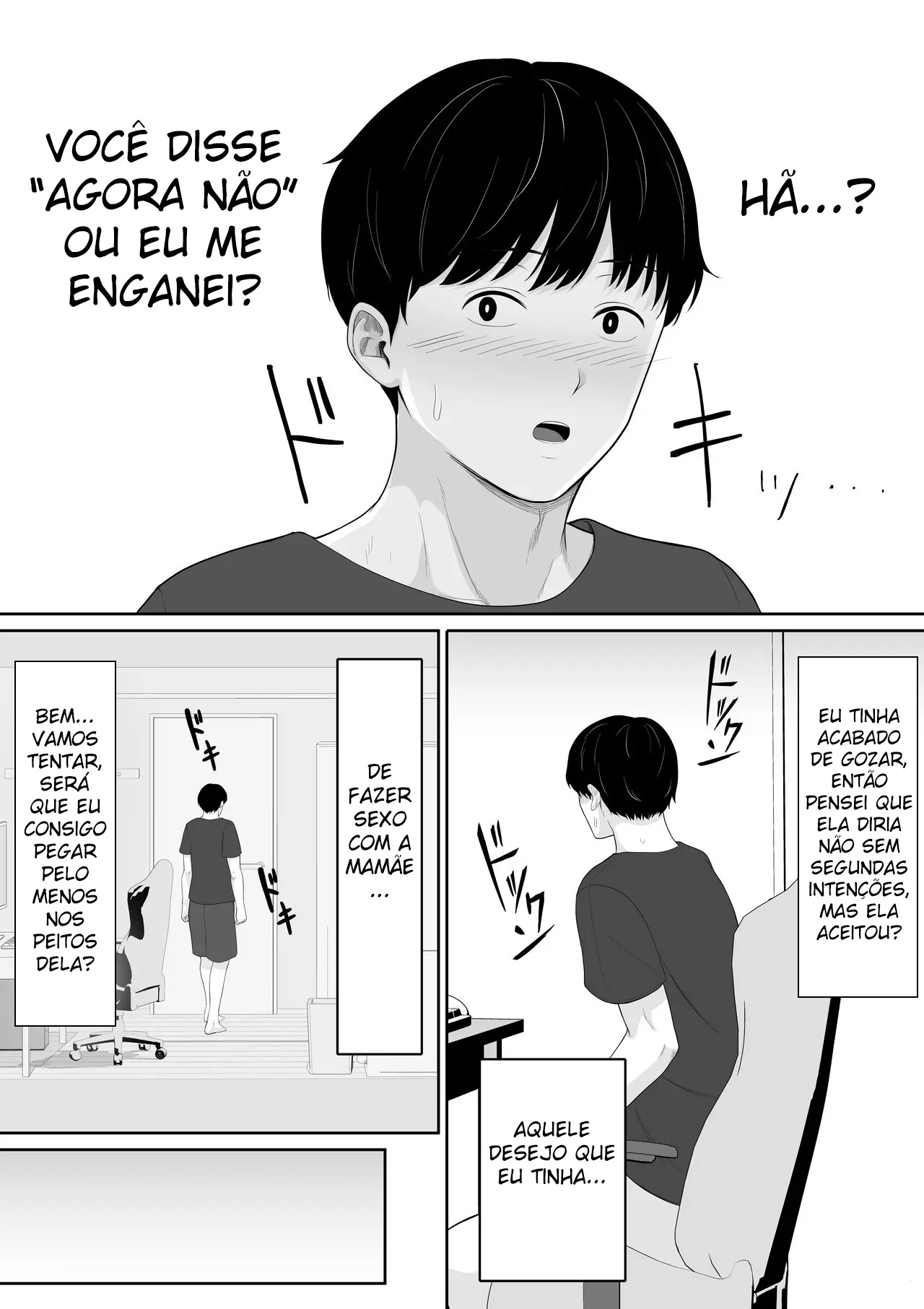 Eu Li Em Um Mangá Hentai Que, Se Você Pedir, Elas Deixam Você Transar, Então Tentei Pedir para a Minha Mãe - Foto 5