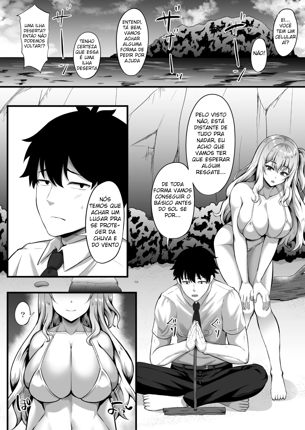 O Diário do Naufrágio da Gyaru e Eu ~ Vivendo Um Romance Grudento Só Nós Dois Em Uma Ilha Deserta ~ - Foto 5