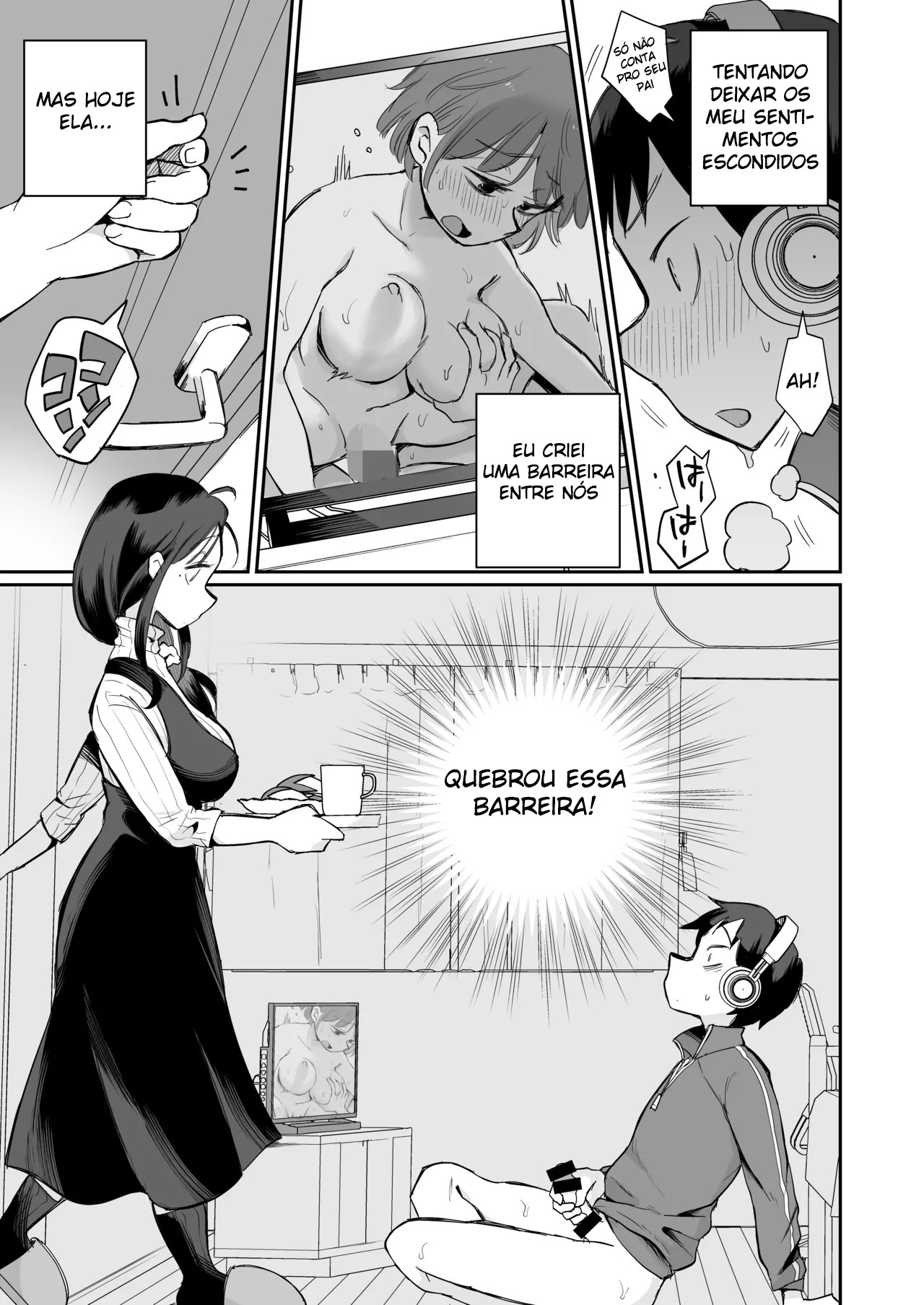 Assistindo Pornô Com Minha Madrasta Insistente ~ A Primeira Vez ~ - Foto 6