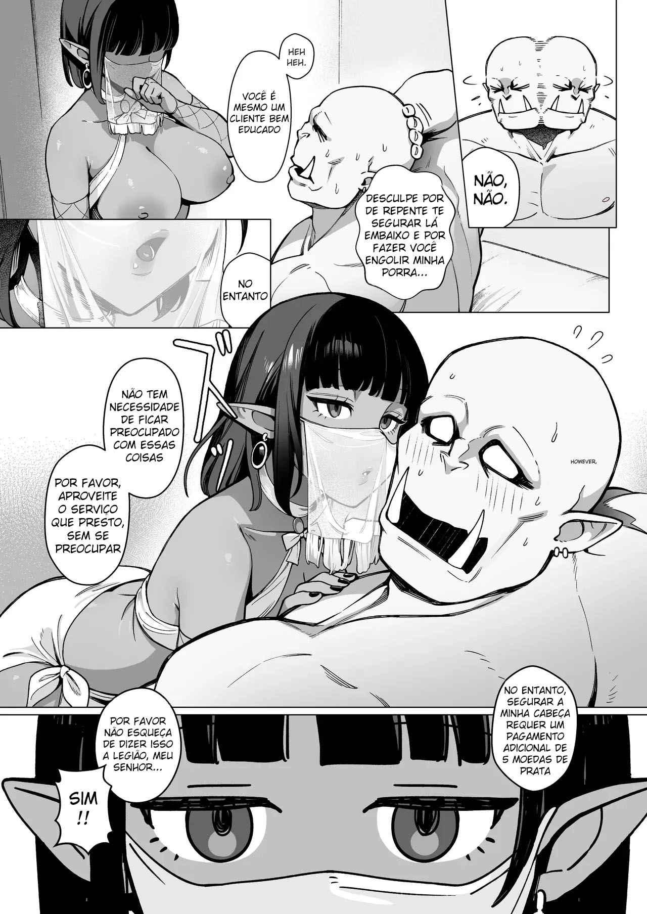 Bordel das Elfas: Quarto 3 – Lacy O Orc Virgem Que Escolheu a Elfa de Pele Morena 1 - Foto 15