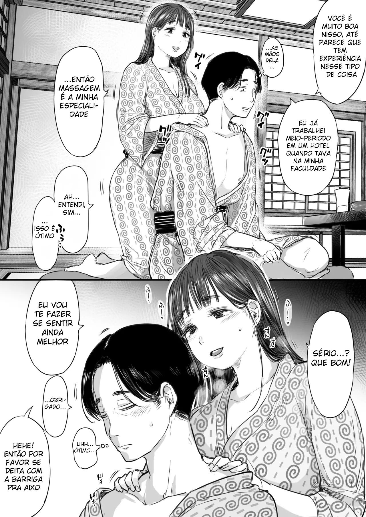 Viagem de Trabalho, Dividindo o Quarto Com a Colega Mais Nova ~ Uma Noite Em Que Fui Drenado Até o Fim Pela Novata Usando Yukata - Foto 18