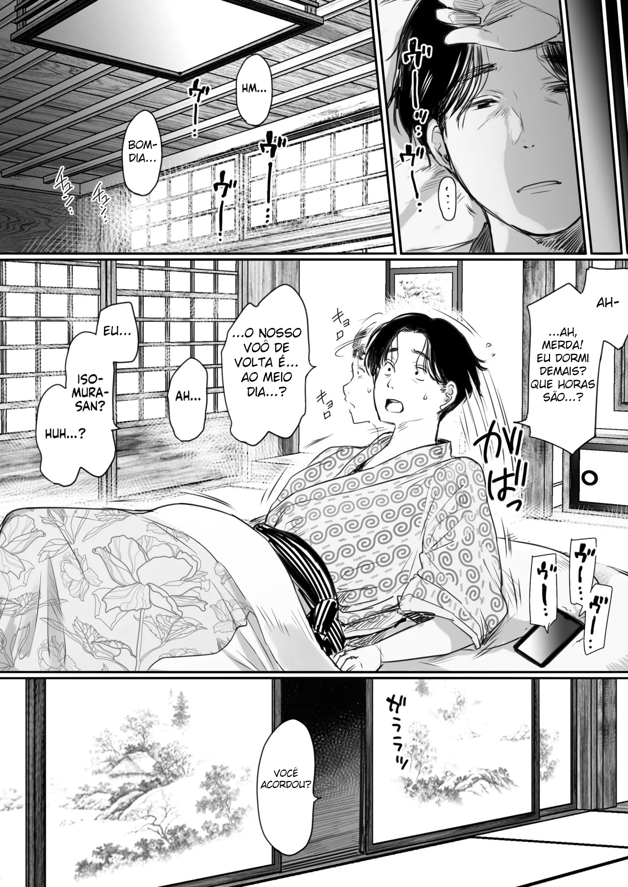 Viagem de Trabalho, Dividindo o Quarto Com a Colega Mais Nova ~ Uma Noite Em Que Fui Drenado Até o Fim Pela Novata Usando Yukata - Foto 75