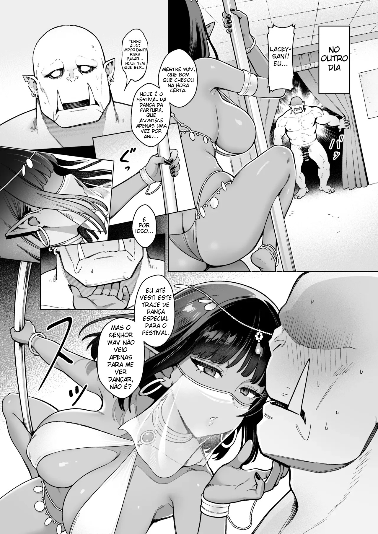 Bordel das Elfas: Quarto 3 – Lacy O Orc Virgem Que Escolheu a Elfa de Pele Morena 2 - Foto 34