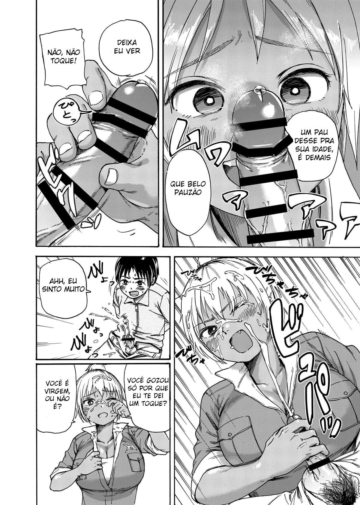 Uma Gyaru de Macacão Tirando a Virgindade Como Punição. - Foto 7