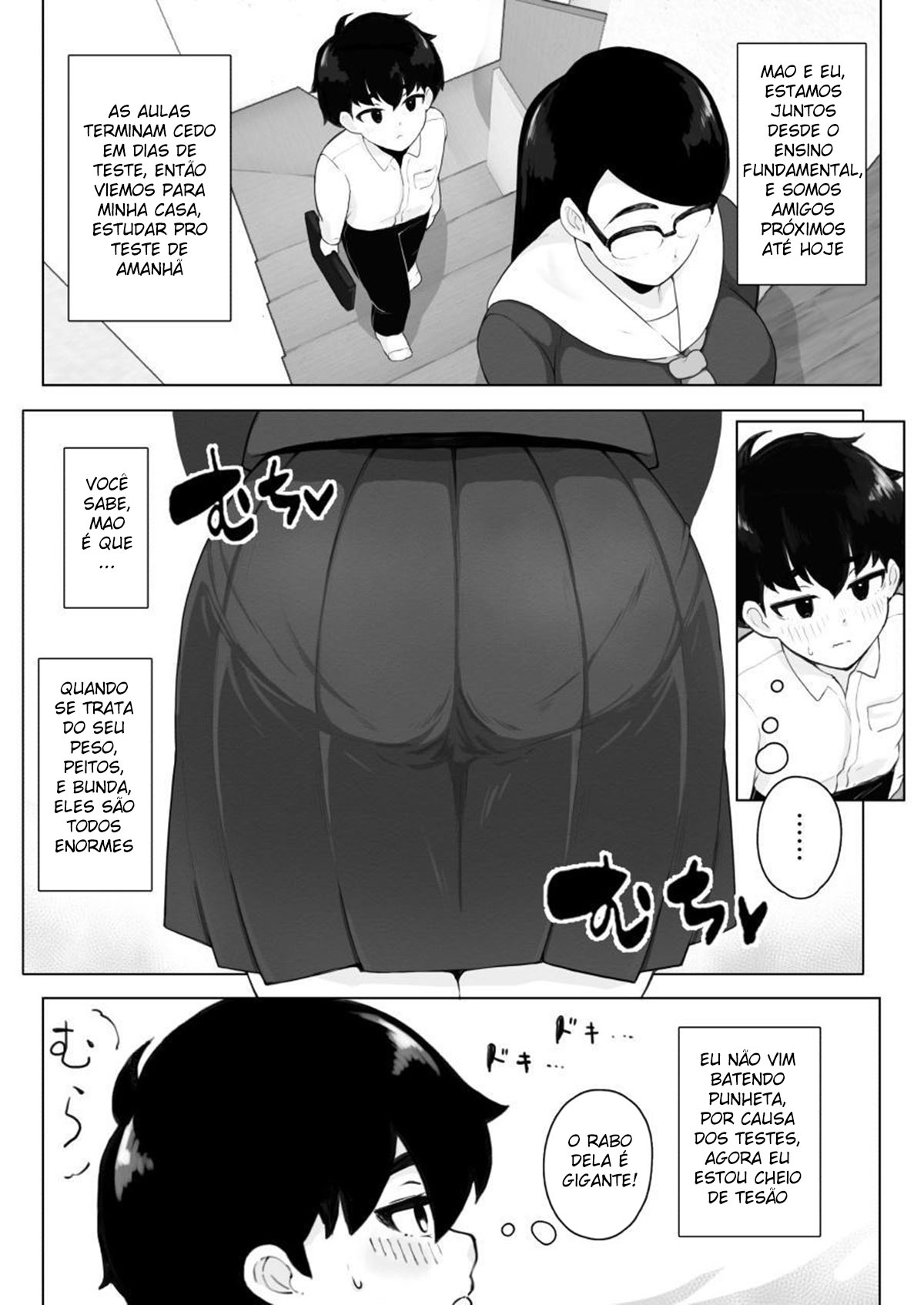 Sexo com Minha Amiga de Inf*** Quatro Olhos da Bunda Grande - Foto 4