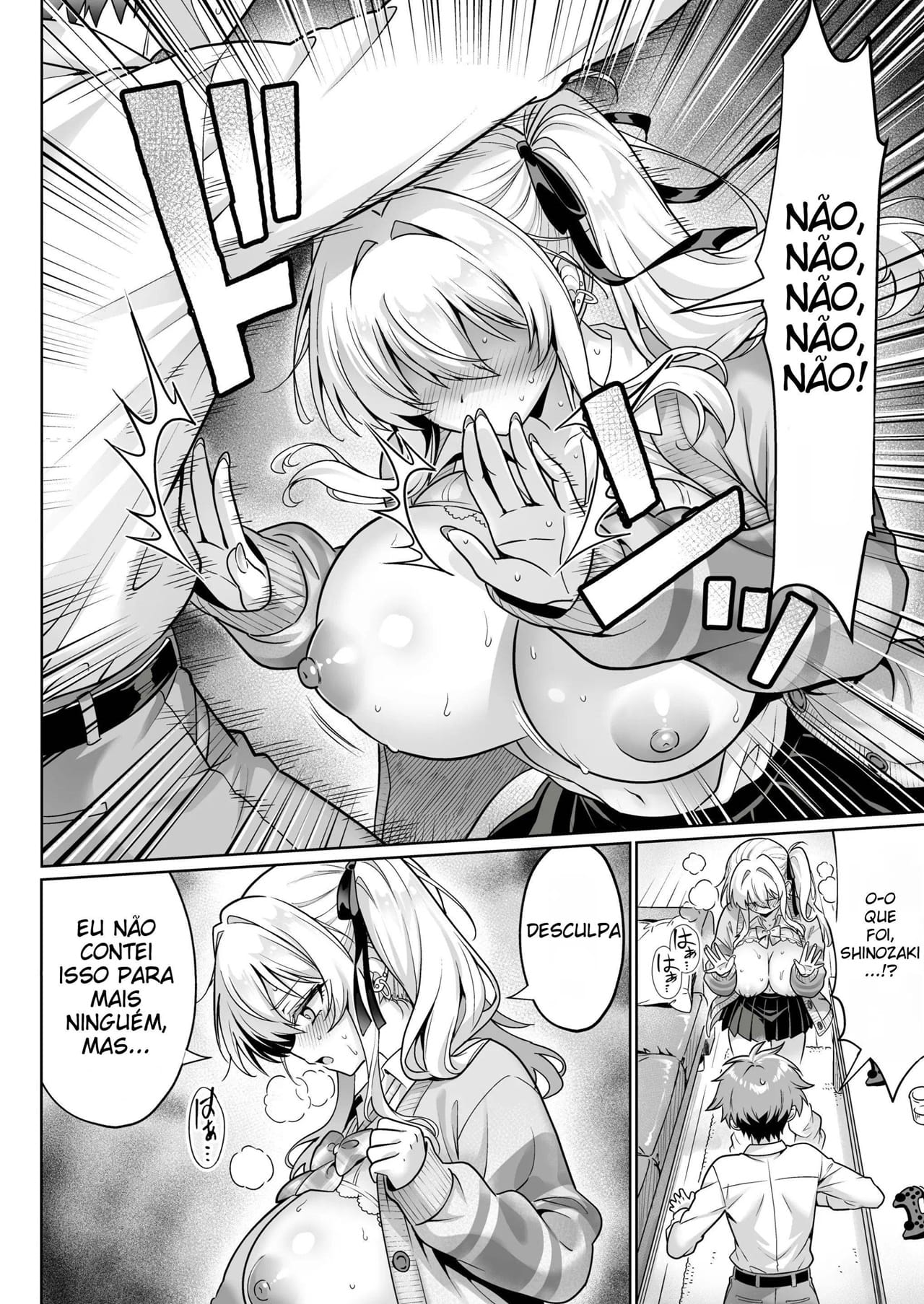 A Gyaru Atrevida da Turma Era Virgem ~ A História de Como Transamos Sem Camisinha Pela Primeira Vez, Com Direito a Clímax e Ejaculação Interna ~ - Foto 13