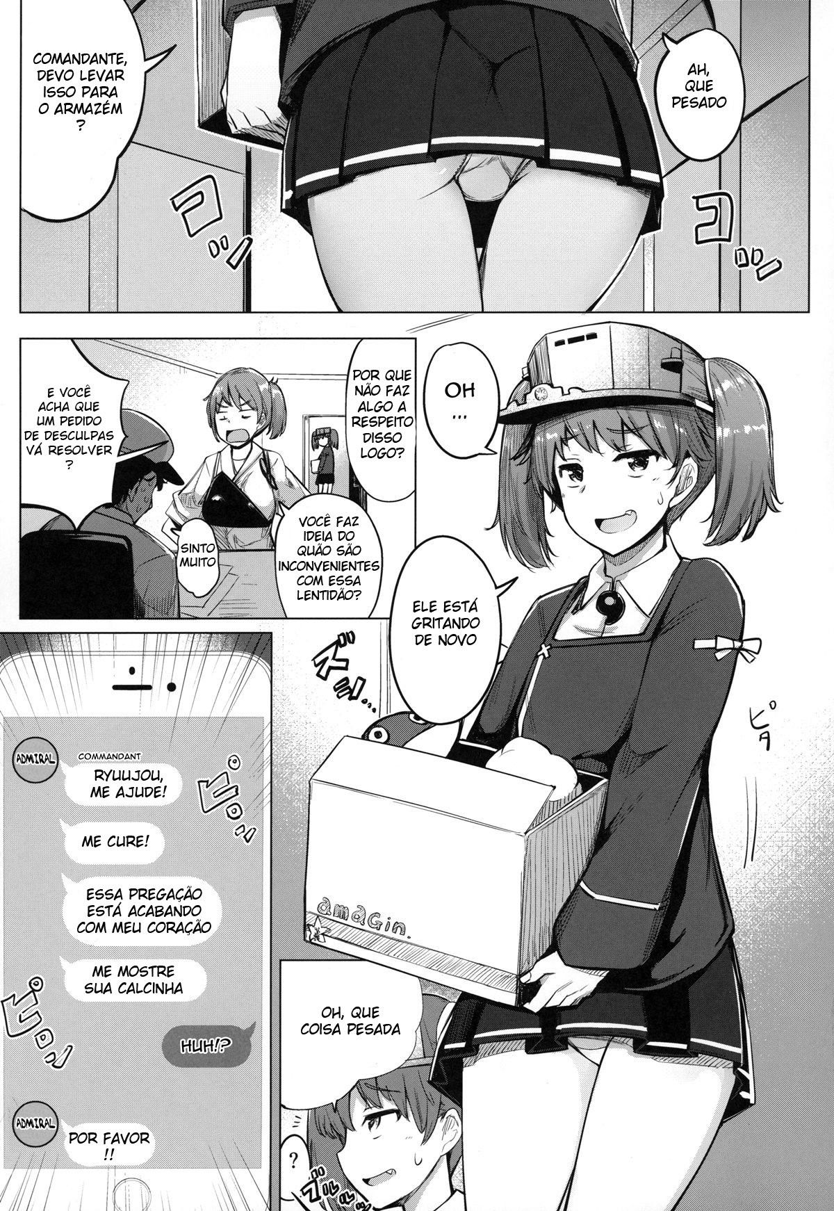 Quando Estou Cansado do Trabalho, Chamo a Ryuujou para Me Relaxar - Foto 3
