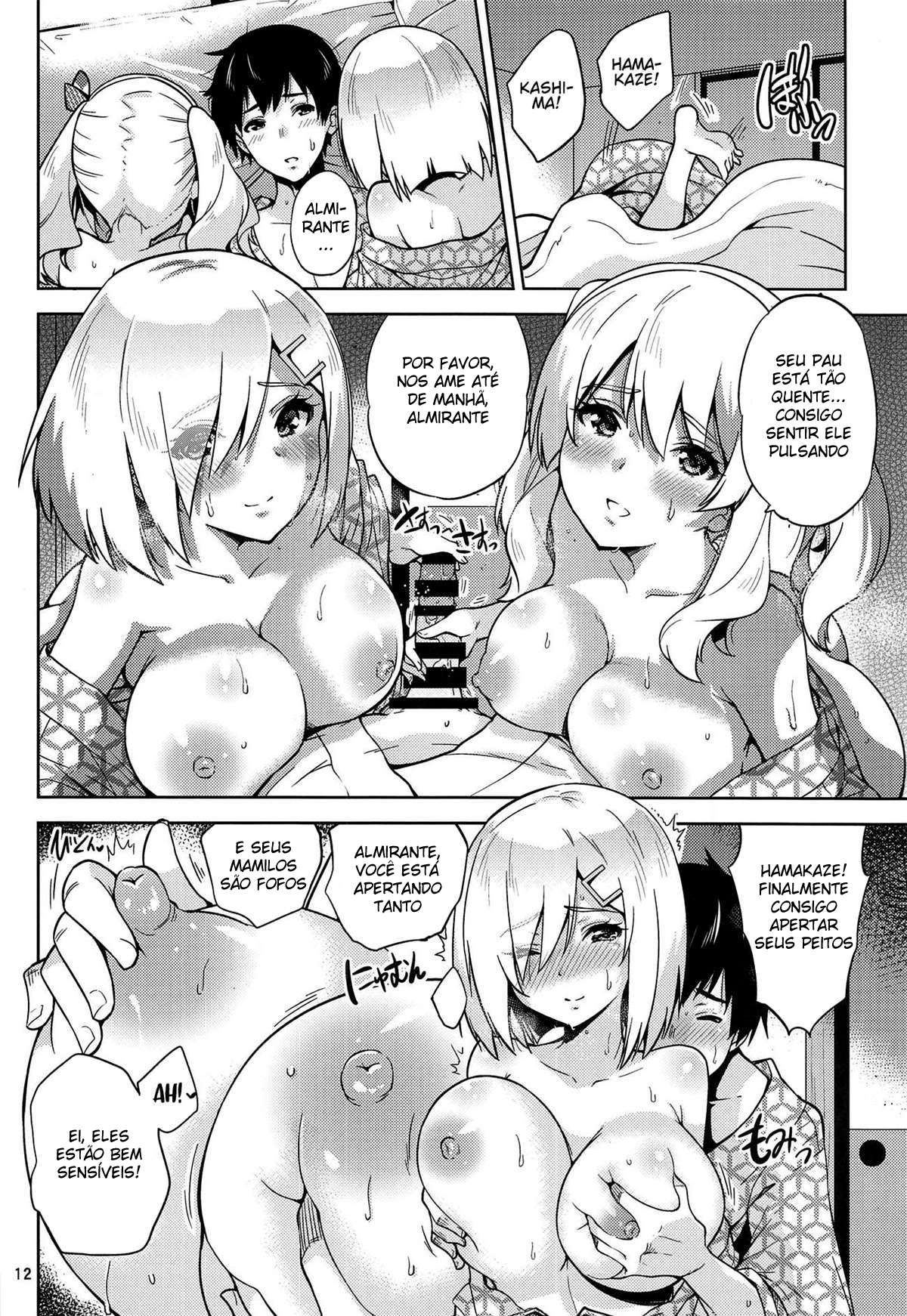 Kashima e Hamakaze Vestindo Yukatas na Fonte Termal - Foto 13