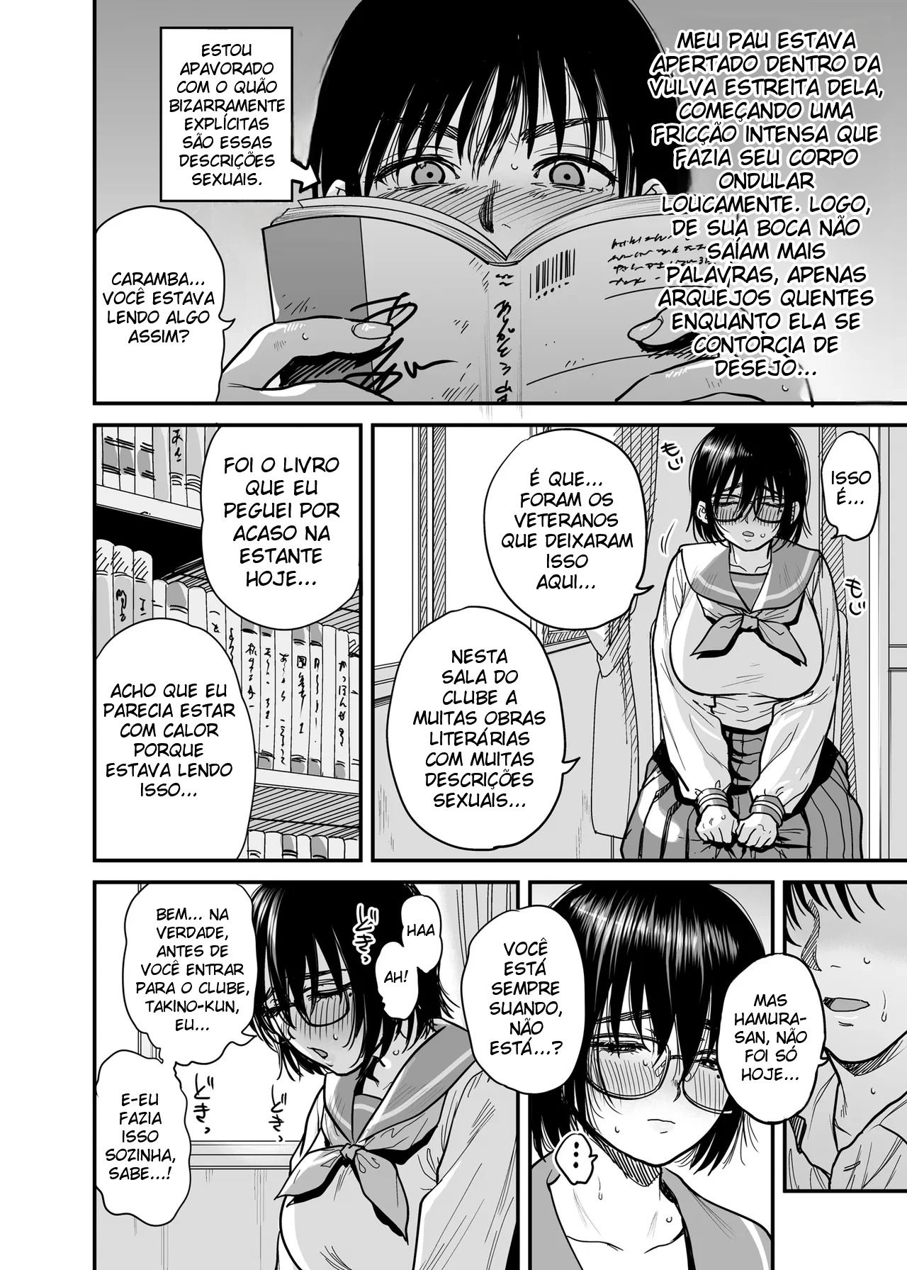 Transformando a Sala do Clube de Literatura Em Um Quarto de Sexo Com a Hamura-san, Que é Suada e Tarada Em Segredo - Foto 13