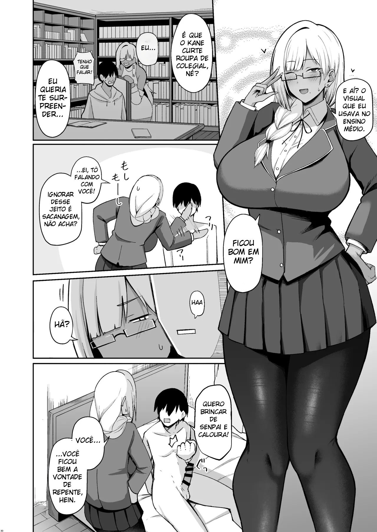 A História Sobre Fazer Sexo Sem Parar Com Uma Garota Gyaru Que por Algum Motivo Estava no Clube de Literatura - Foto 29