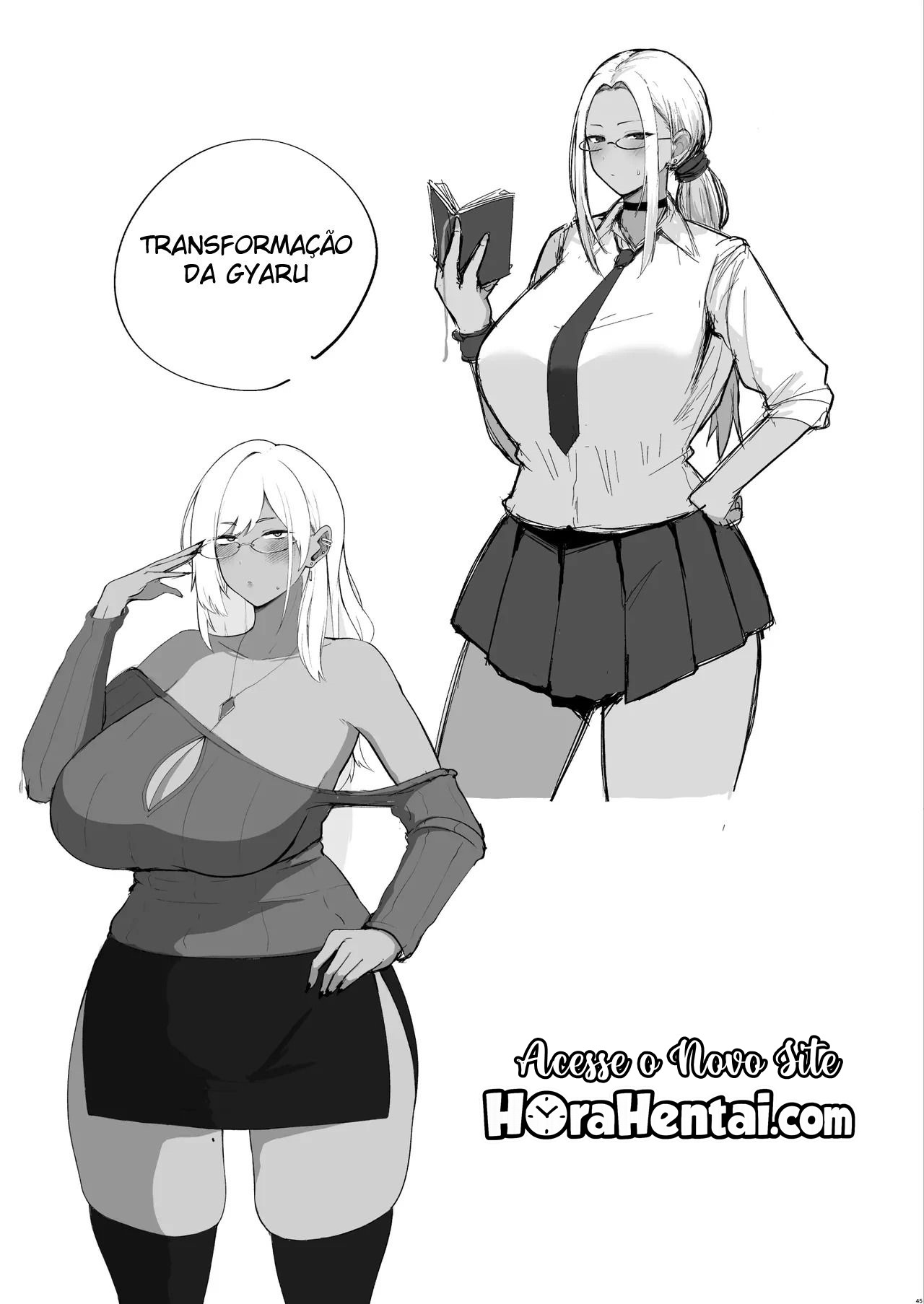 A História Sobre Fazer Sexo Sem Parar Com Uma Garota Gyaru Que por Algum Motivo Estava no Clube de Literatura - Foto 44