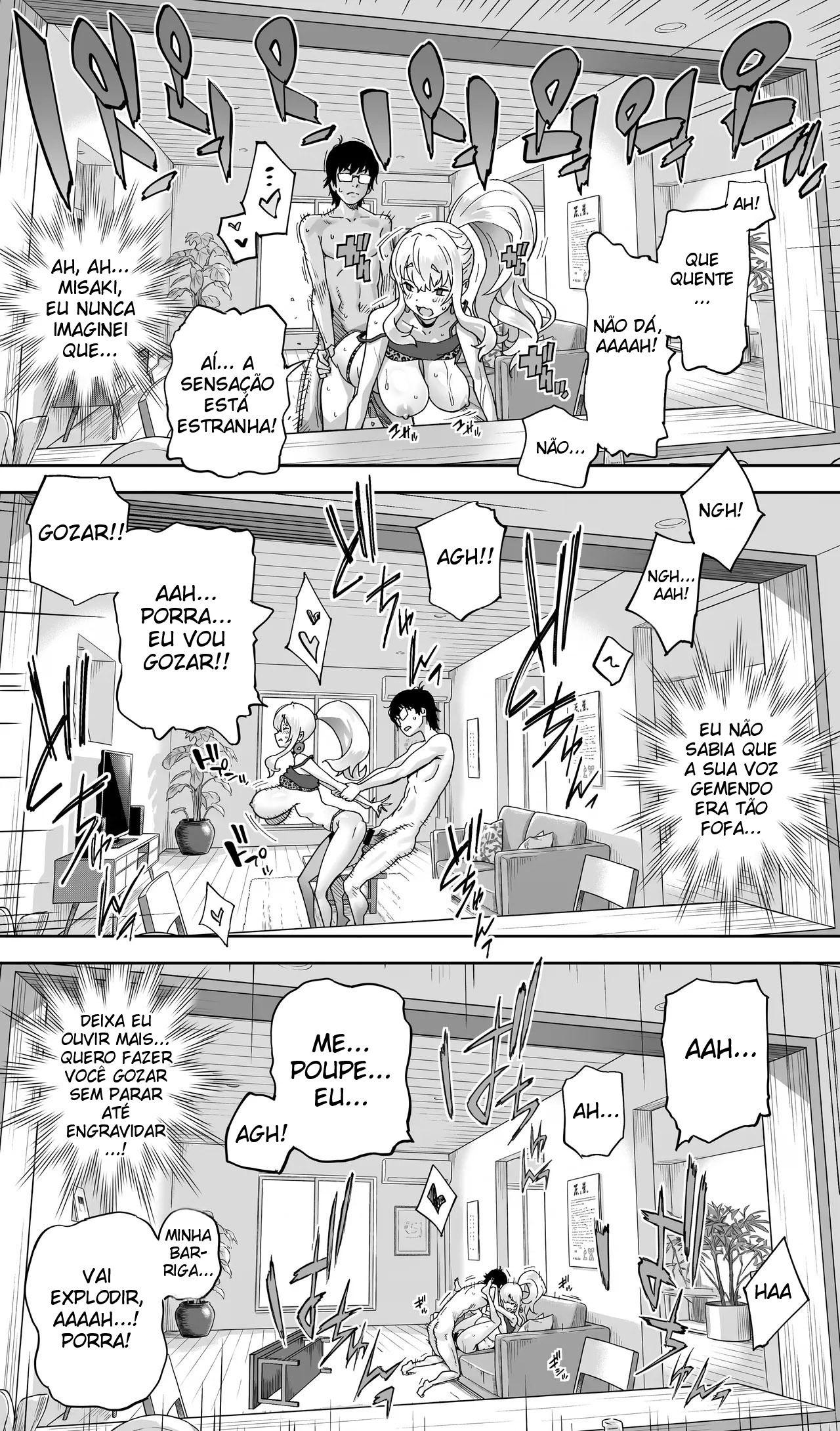 Uma Gyaru da Minha Terra Natal Que Estudou Comigo Agora Está Casada e Sendo Engravidada Sem Camisinha - Foto 56