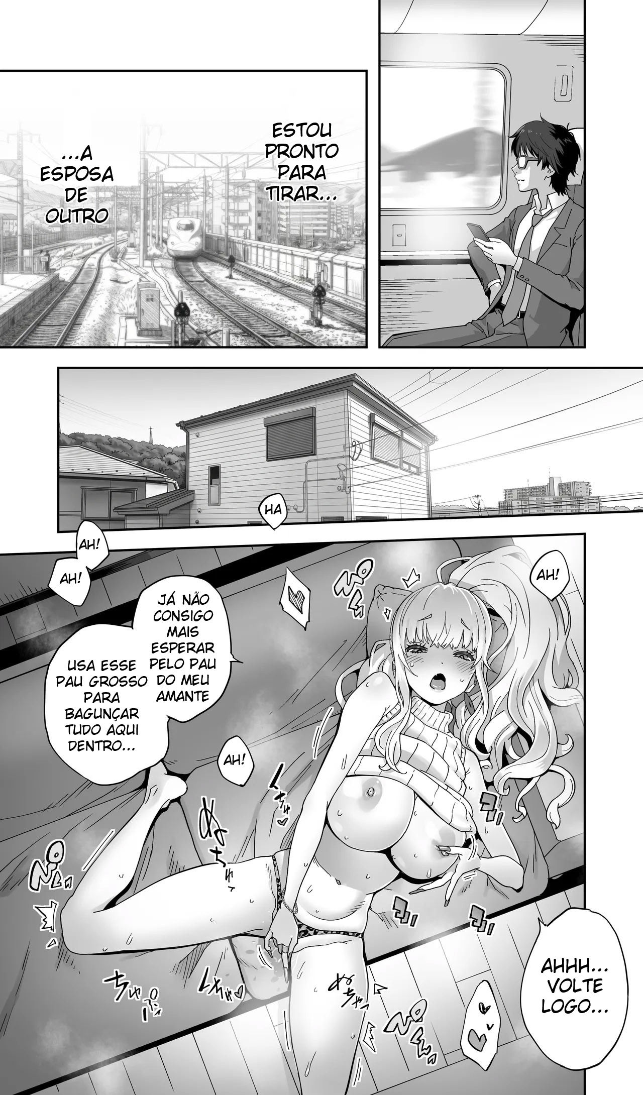 Uma Gyaru da Minha Terra Natal Que Estudou Comigo Agora Está Casada e Sendo Engravidada Sem Camisinha - Foto 69